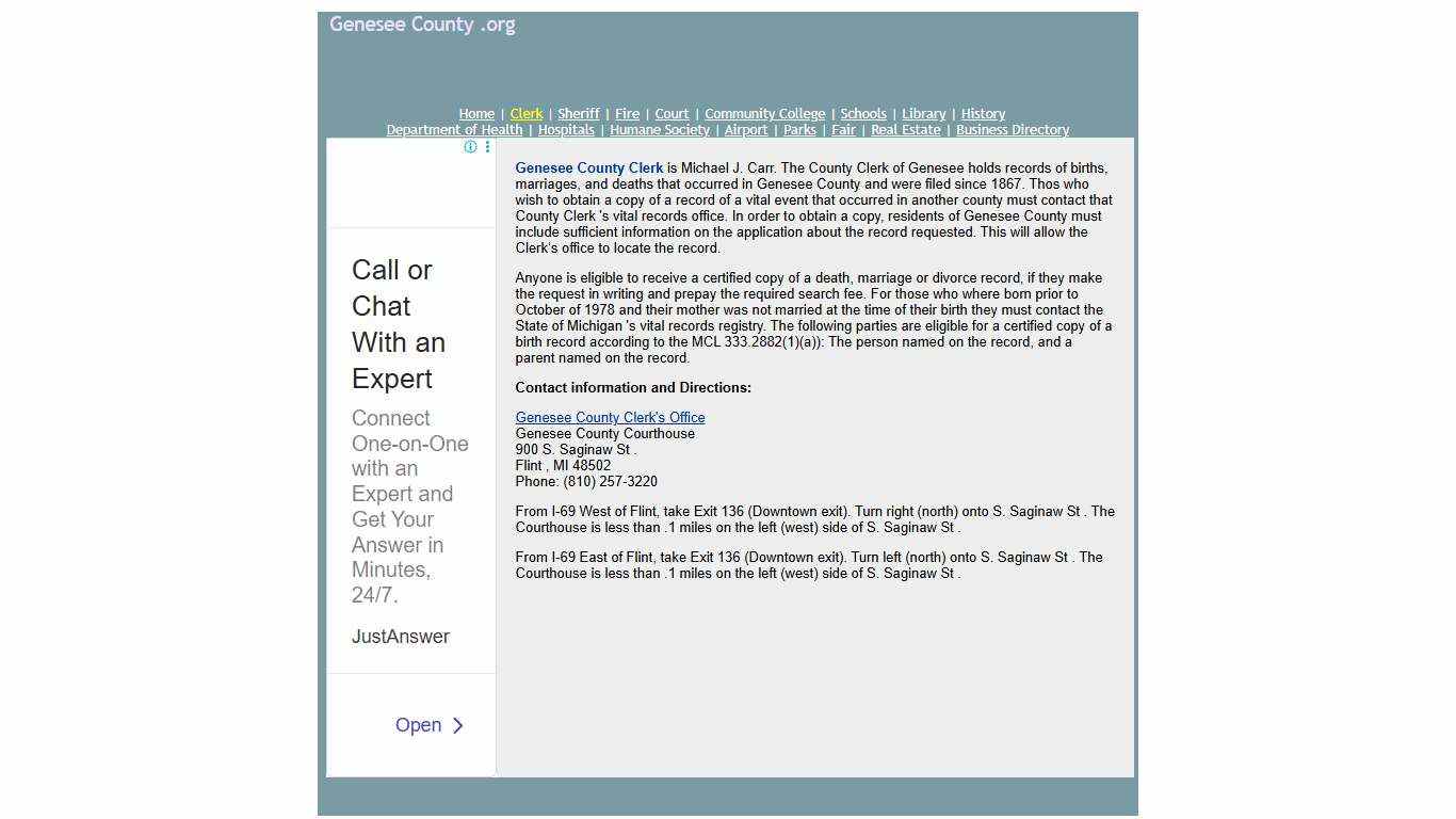 Genesee County .org Clerk